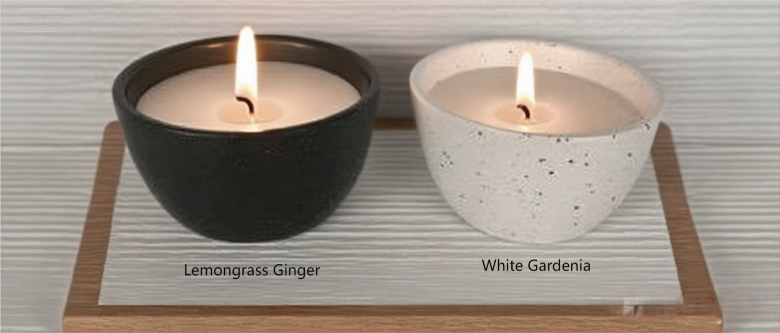 Spotted Ceramic Bowl Candle